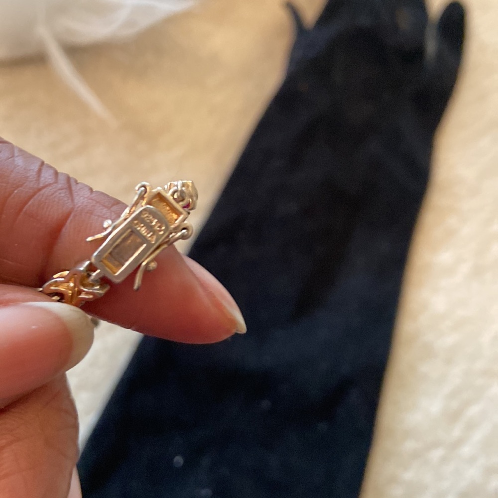 Genuine Ruby & Silver 925 Bracelet - image 2